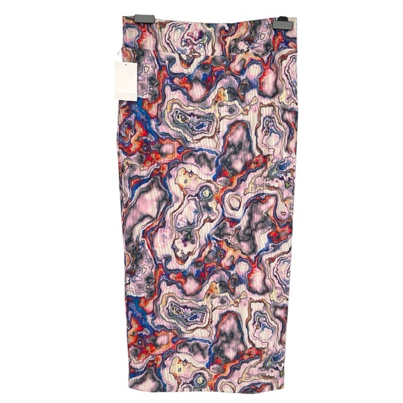 Leith Abalone Multicolor Ribbed Textured Midi Pencil Skirt size Medium NWT - Picture 6 of 10
